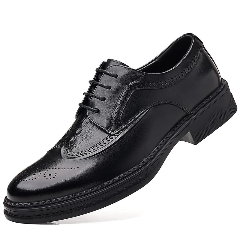 Spring Business Casual Dress Schoenen Heren Leren Brogue Herenschoenen