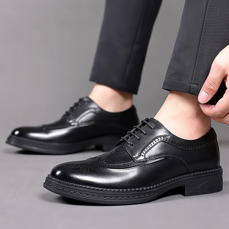 Spring Business Casual Dress Schoenen Heren Leren Brogue Herenschoenen