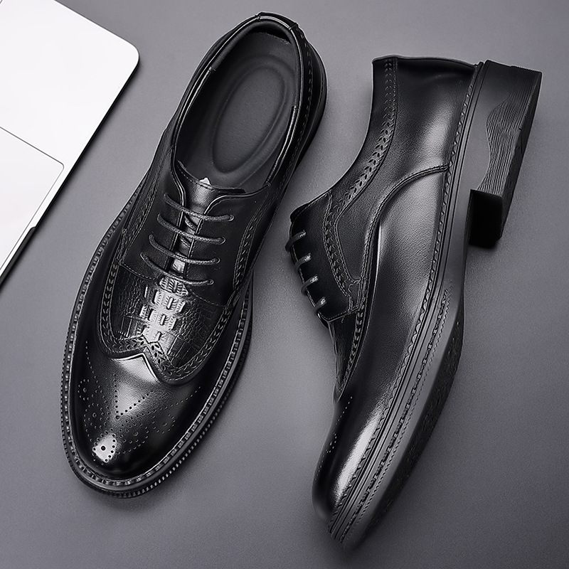 Spring Business Casual Dress Schoenen Heren Leren Brogue Herenschoenen