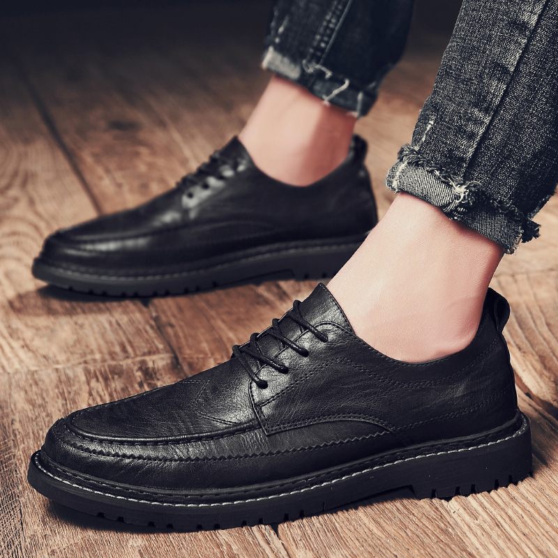 Zakelijke Casual Formele Kledingschoenen Voor Mannen Die In De Lengte Toenemen Schoenen Jongeren Brogue Heren Met Ronde Neus Geklede