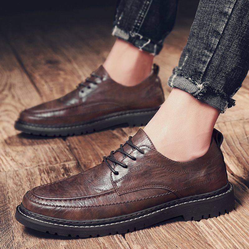 Zakelijke Casual Formele Kledingschoenen Voor Mannen Die In De Lengte Toenemen Schoenen Jongeren Brogue Heren Met Ronde Neus Geklede