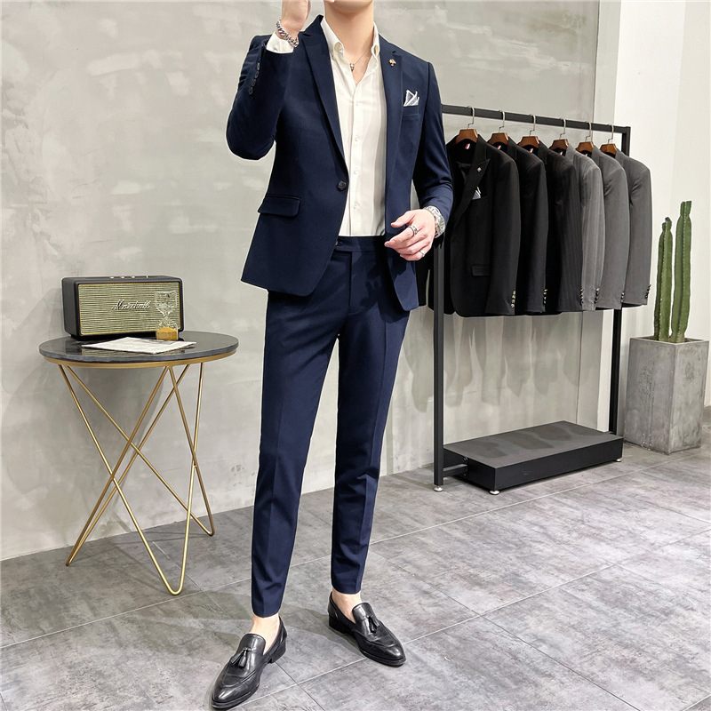 Pak Pak Heren Tweedelig Pak Zakelijke Professional Formele Jurk Slim Fit Trouwjurk