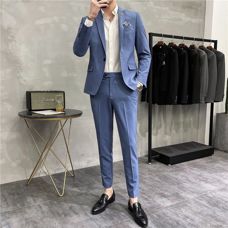 Pak Pak Heren Tweedelig Pak Zakelijke Professional Formele Jurk Slim Fit Trouwjurk