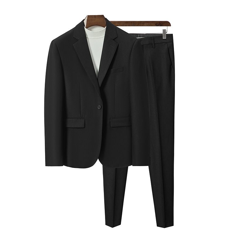 Suit Slim Fit Tweedelig Casual Zakelijk Knap Jack Voor Heren