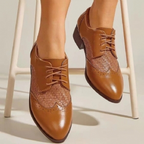 2024 Nieuwe Oxford Platte Schoenen Dames- En Herenschoenen Brogue Gesneden Jurk Veterschoenen Damesschoenen