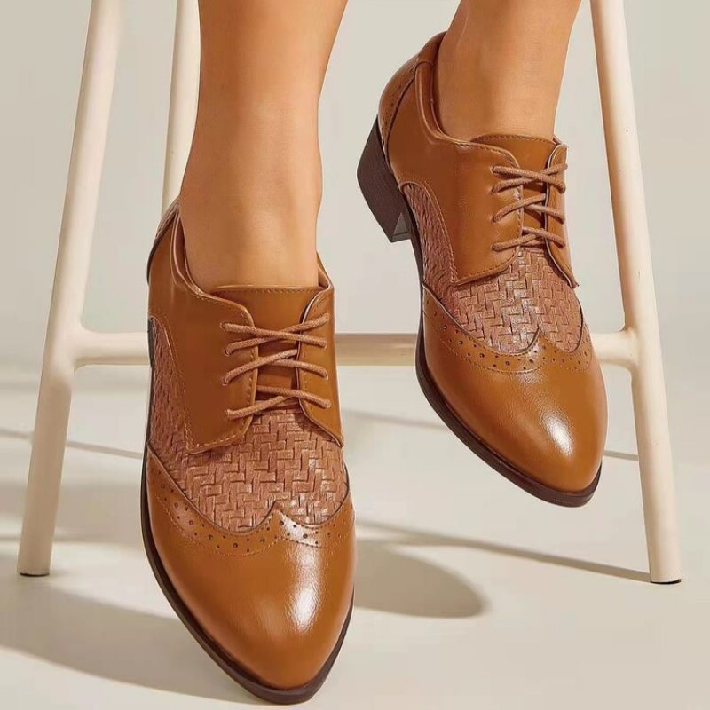 2024 Nieuwe Oxford Platte Schoenen Dames- En Herenschoenen Brogue Gesneden Jurk Veterschoenen Damesschoenen