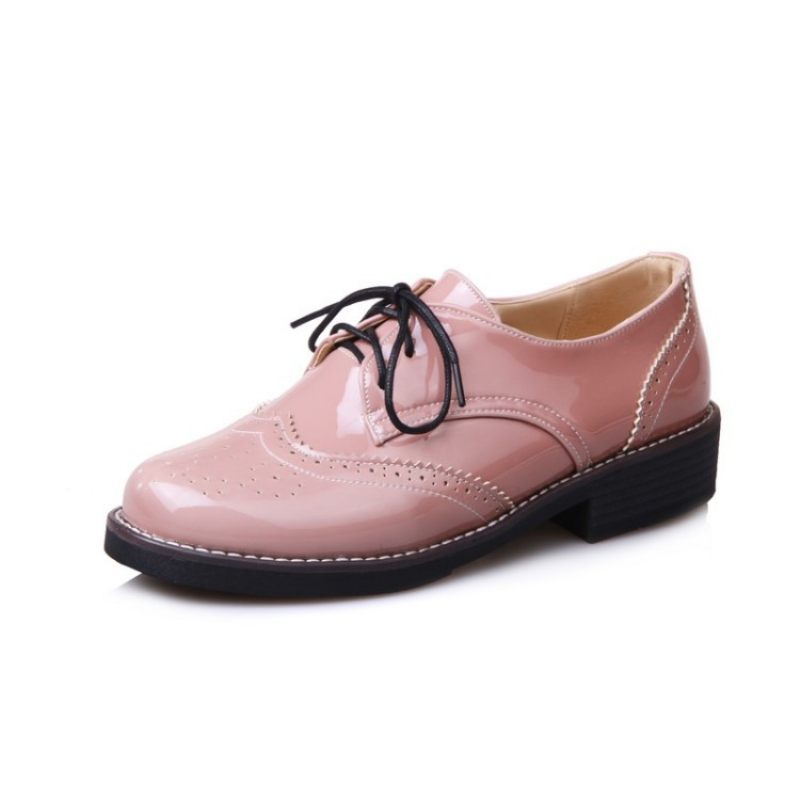 Geklede Schoenen Vrouwelijke Pu Grote Maat Brogue Platte 40-42 Yards