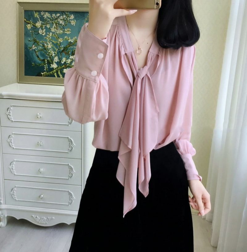 Dames Shirt Losse Chiffon Top