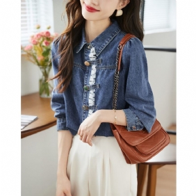 Denim Dames Shirt New Fashion Casual