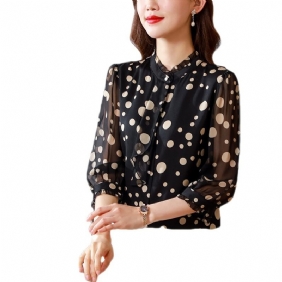 Polka-dot Shirt Dames High-end Losse Temperament Professional