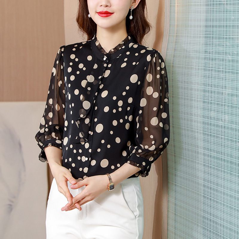 Polka-dot Shirt Dames High-end Losse Temperament Professional