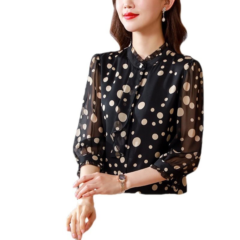 Polka-dot Shirt Dames High-end Losse Temperament Professional