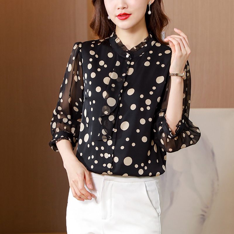 Polka-dot Shirt Dames High-end Losse Temperament Professional