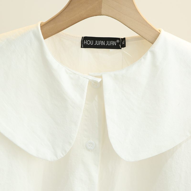 Poppenkraag Shirt Met Lange Mouwen Trendy Los