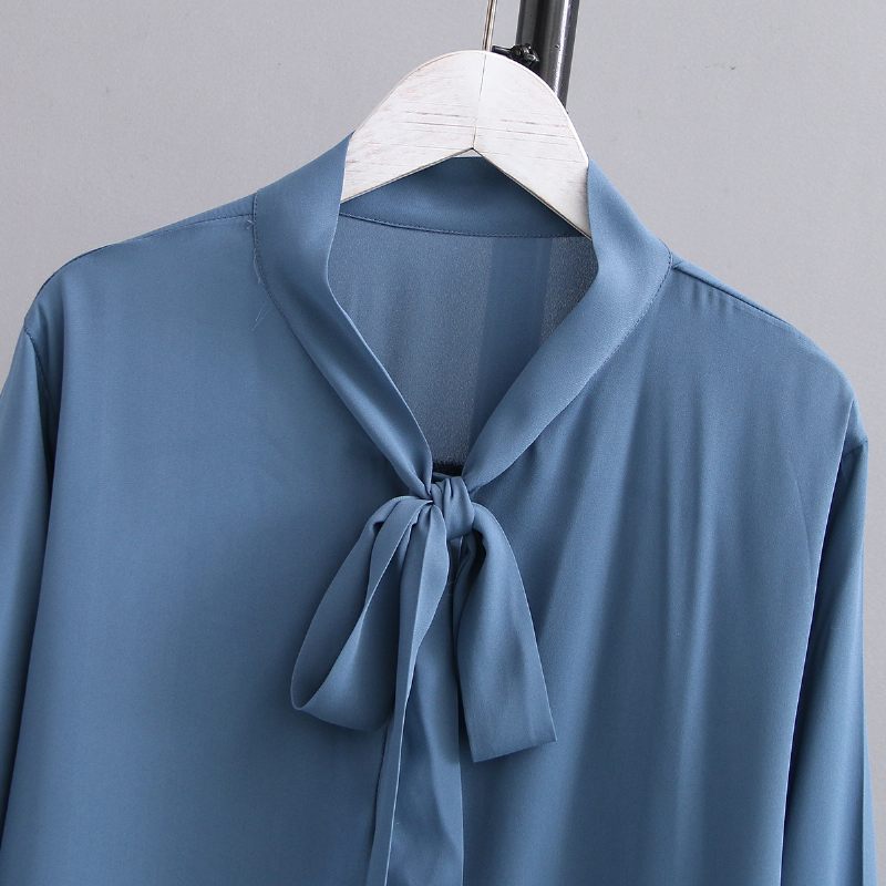 Shirt Dames Vlinderdas Chiffon