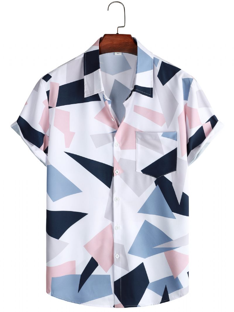 2024 Herenoverhemd Strand Casual Print Overhemd Met Korte Mouwen