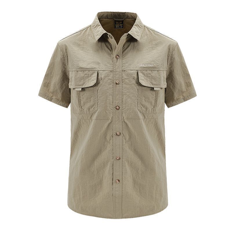 Heren Shirt Met Lange Mouwen Outdoorshirt Grijs