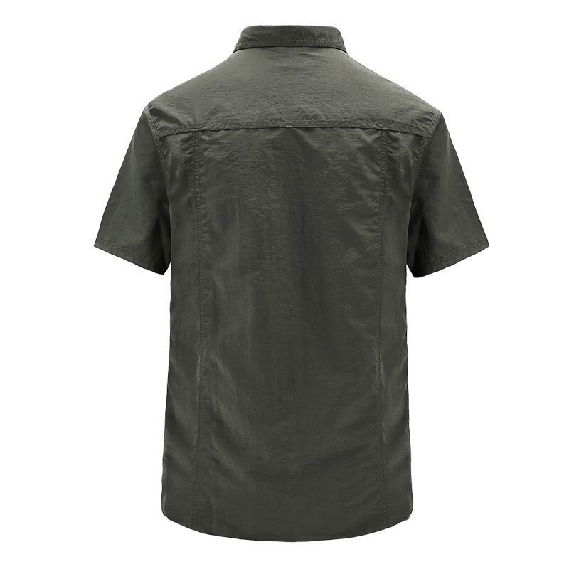 Heren Shirt Met Lange Mouwen Outdoorshirt Grijs