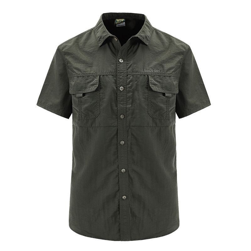 Heren Shirt Met Lange Mouwen Outdoorshirt Grijs