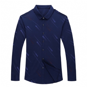 Herenoverhemden Nieuwe Mode Casual Slim Fit Knappe Lange Mouwen