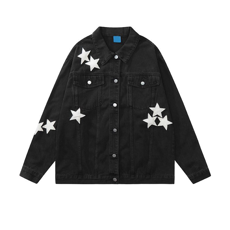 Denimjack Voor Heren 2024 Star Patch Trim-jack