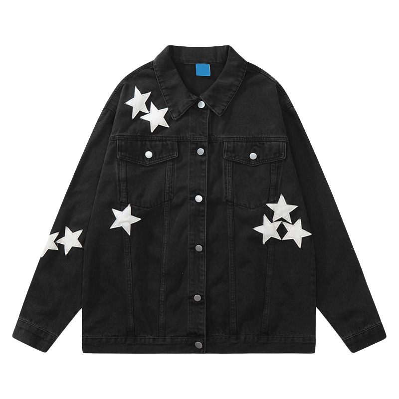 Denimjack Voor Heren 2024 Star Patch Trim-jack