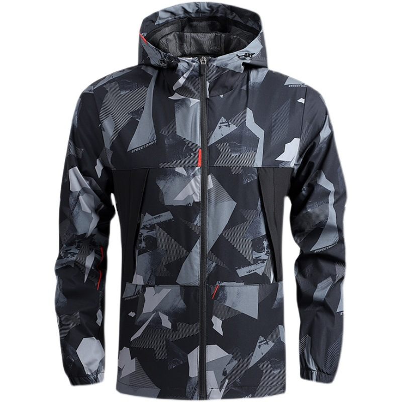 Heren Bovenkleding Dun Casual Sneldrogend Windjack Outdoor Jack Met Capuchon