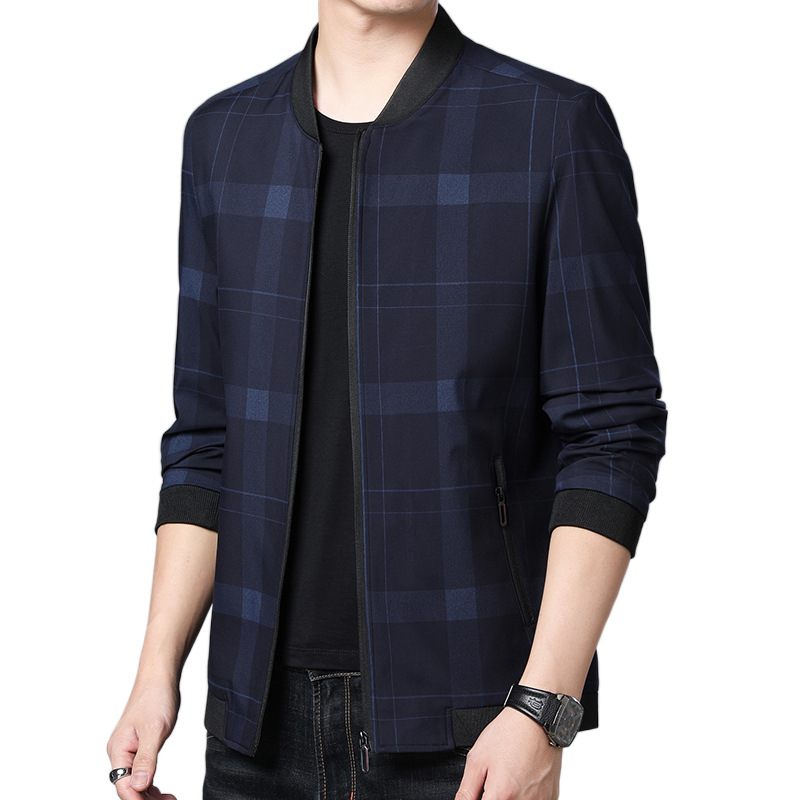 Herenjack Loose Casual Rits Check