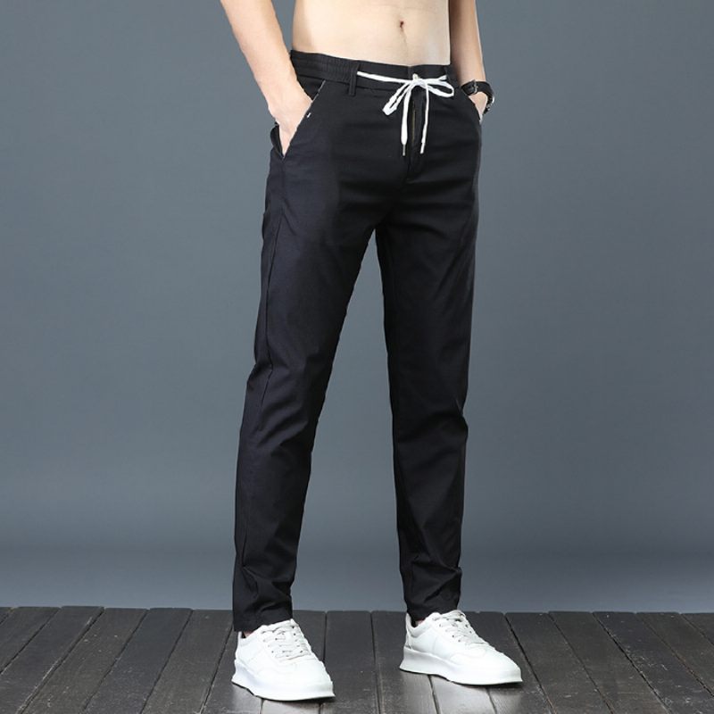 2024 Casual Stretch Sport Trend Mode Heren Broek Dun Gedeelte Slim Fit