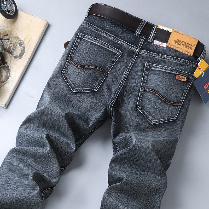 2024 Herenjeans Straight Slim Fit Stretch Casual