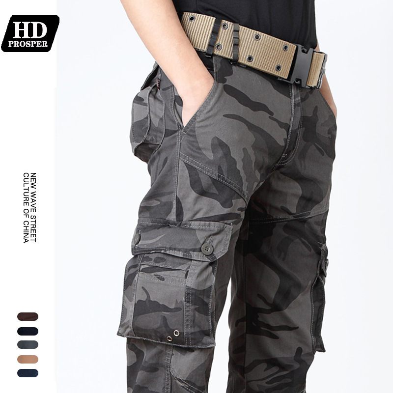 Camouflagebroek Heren Losse Rechte Outdoor Multi-pocket Overalls