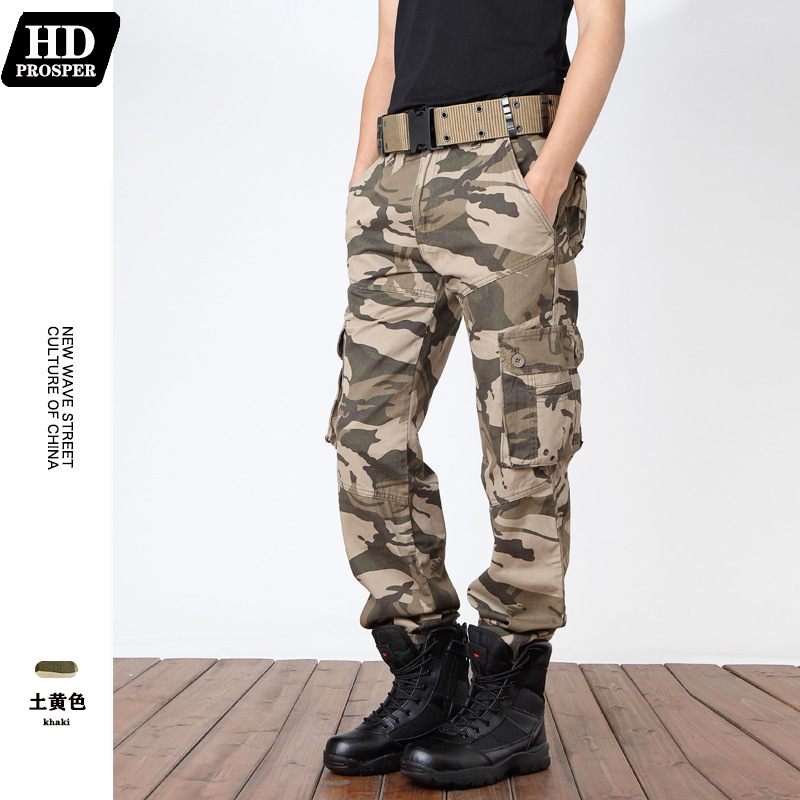 Camouflagebroek Heren Losse Rechte Outdoor Multi-pocket Overalls