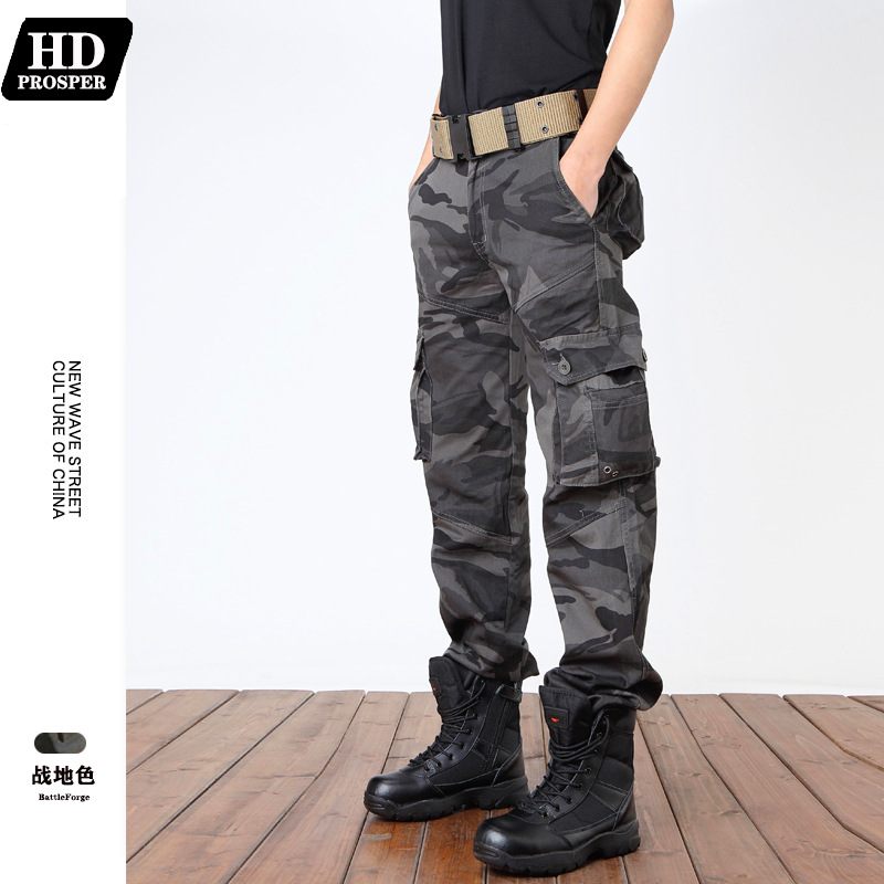 Camouflagebroek Heren Losse Rechte Outdoor Multi-pocket Overalls