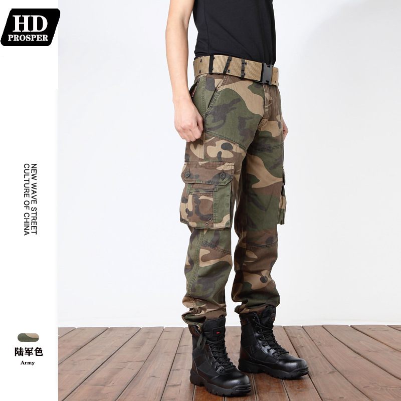 Camouflagebroek Heren Losse Rechte Outdoor Multi-pocket Overalls