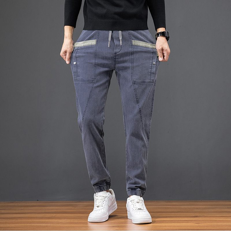 Dikke Gestreepte Overall Heren Casual Broek Rechte Sport