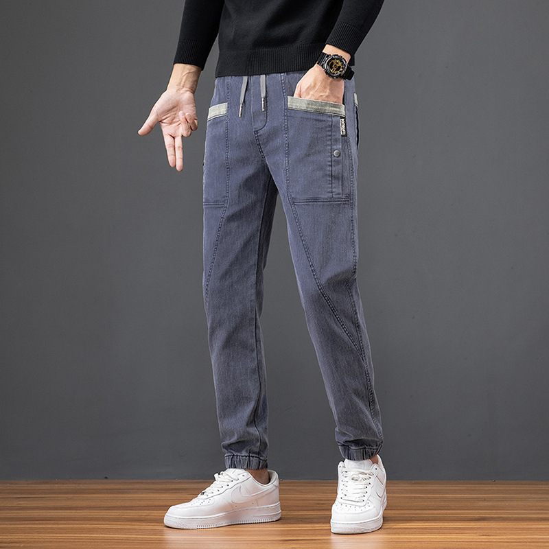 Dikke Gestreepte Overall Heren Casual Broek Rechte Sport