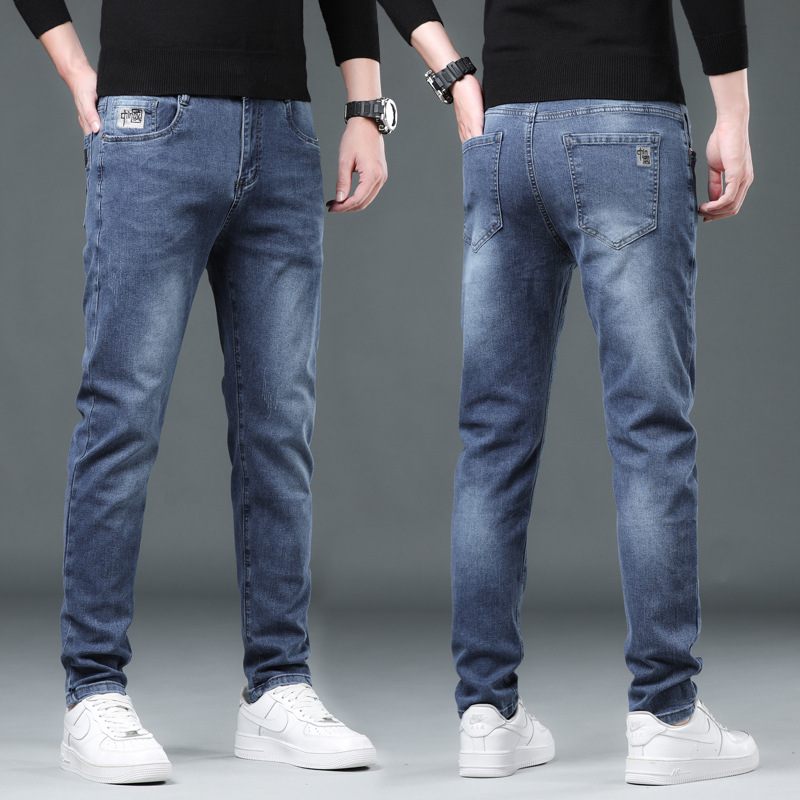 Heren Jeans Loose Fit Small Feet Casual Broek