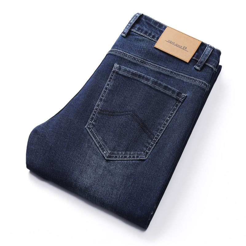 Heren Jeans Straight Fit Elastiek Trendy Casual