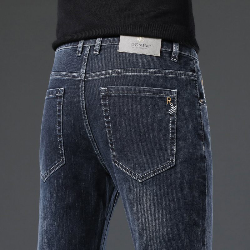 Heren Jeans Straight Fit Elastiek Trendy Casual