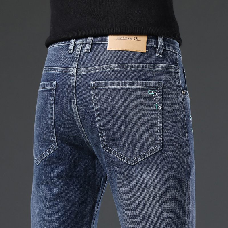 Heren Jeans Straight Fit Elastiek Trendy Casual