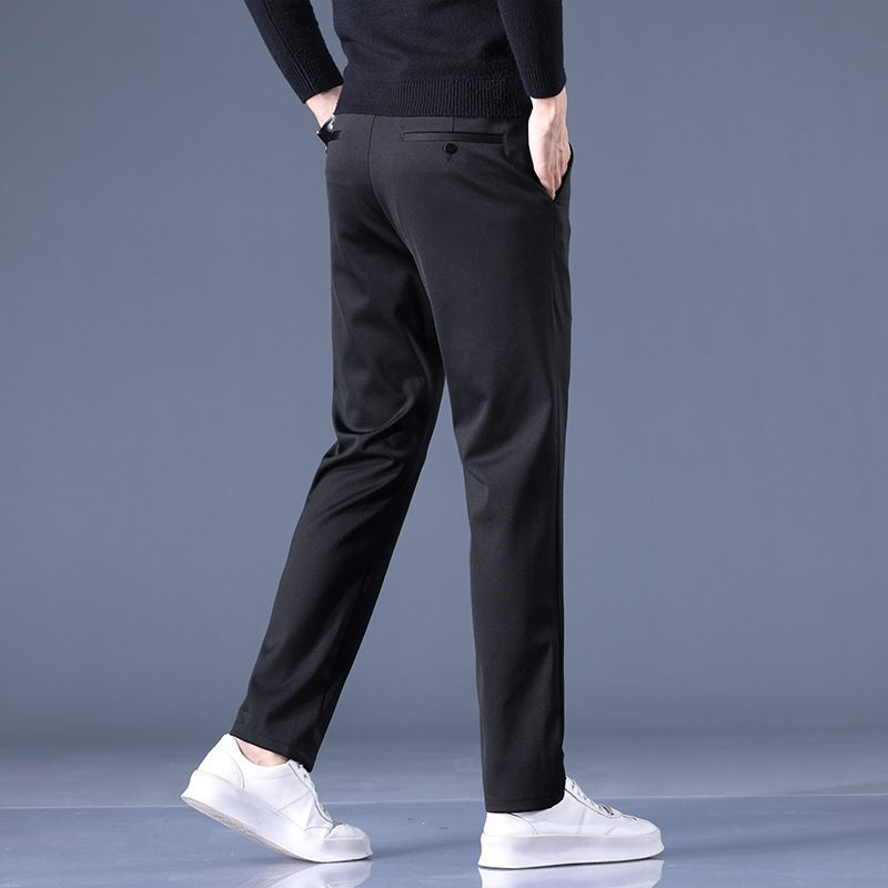 Heren Stretch Casual Broek Slim Fit Recht