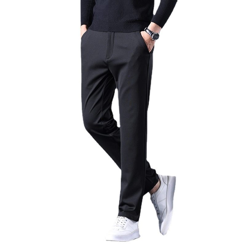 Heren Stretch Casual Broek Slim Fit Recht