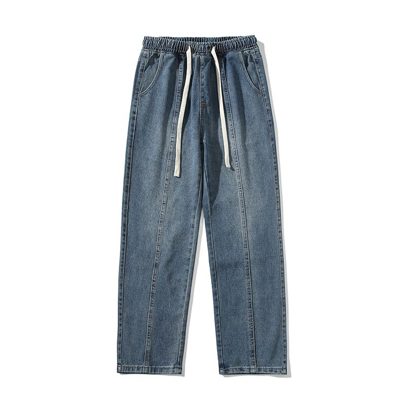 Heren Vintage Jeans Gradiënt Losse Rechte Broek