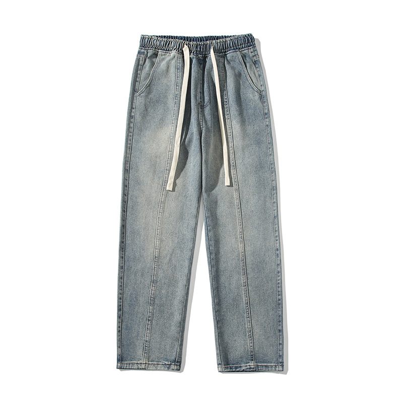 Heren Vintage Jeans Gradiënt Losse Rechte Broek