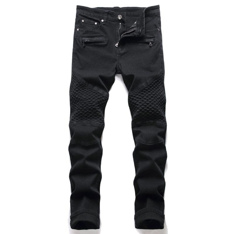 Herenjeans Slim Fit Broek Met Rits