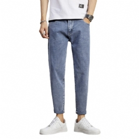 Jeans Heren Recht Los Negen Punten Casual