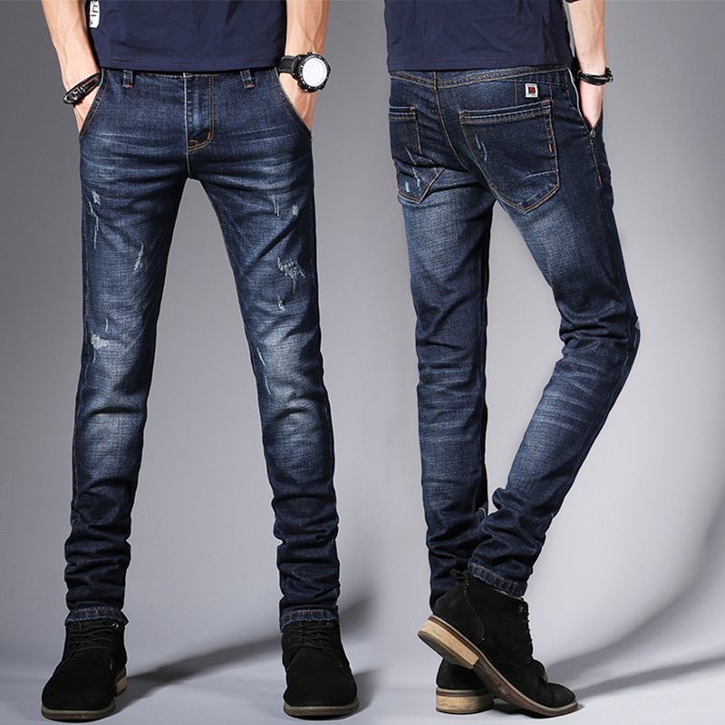 Jeans Heren Slim Fit Casual Winterbroek