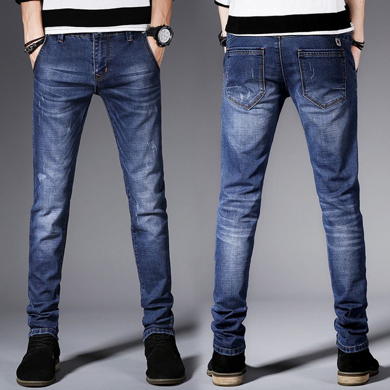 Jeans Heren Slim Fit Casual Winterbroek