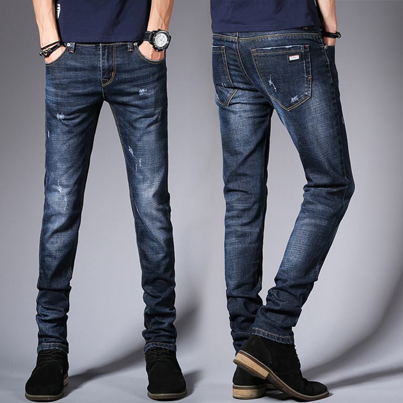 Jeans Heren Slim Fit Casual Winterbroek