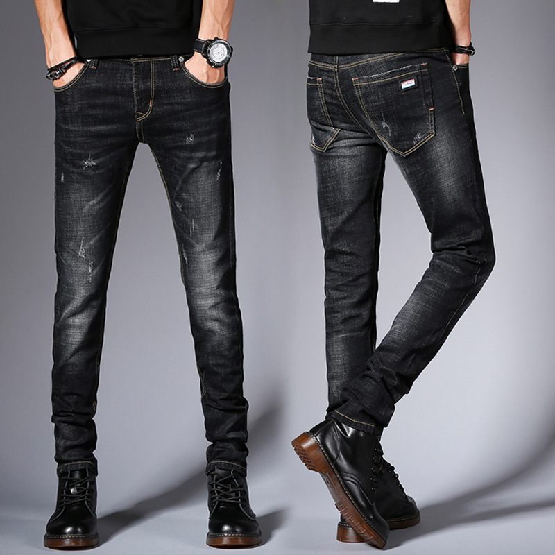 Jeans Heren Slim Fit Casual Winterbroek